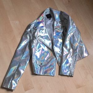Reflective silver Forever 21 jacket